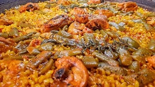 Receta PAELLA AUTÉNTICA VALENCIANA TRADICIONAL🥘 PASO A PASO de POLLO y CONEJOspanish chicken paella [upl. by Ociram]