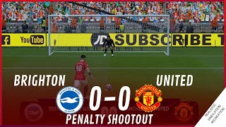 BRIGHTON vs MANCHESTER UNITED 00 • MATCH HIGHLIGHTS  VideoGame Simulation amp Recreation [upl. by Elenaj]