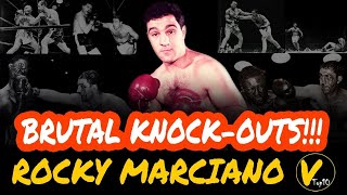 10 Rocky Marciano Greatest Knockouts [upl. by Saticilef]