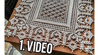 1 VIDEO BEKLENEN VIDEO GELDI dantel örgü tutorial pattern crochet art salontakımı nedlace [upl. by Kelila314]