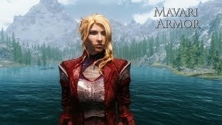 Skyrim Mod Contractor and Mavari Armors [upl. by Haukom]