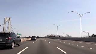 Driving from Bayonne NJ to Brooklyn via Bayonne Bridge and Staten Island 2024 February 27 [upl. by Lirba]