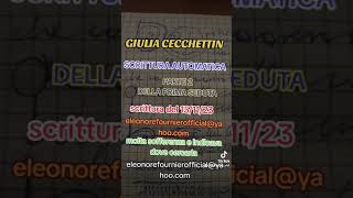 GIULIA CECCHETTIN SCRITTURA AUTOMATICA 🔮 PARTE 2  PRIMA SEDUTA [upl. by Leone]