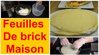 Comment et avec quelles ingrédients réaliser des feuilles de brick maison  Recette feuille de brick [upl. by Engenia]