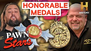 Pawn Stars VALUABLE Medals Grasp Ricks Attention [upl. by Ystap]