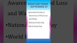 What Day Today  September 29 Shanus All in All shorts informationfactsonthisdayspecialdayyt [upl. by Shwalb]