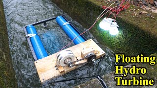 DIY Floating hydro turbines using Archimedes screws Archimedes turbine [upl. by Weisman642]