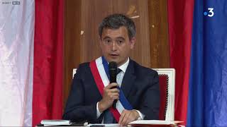 Gérald Darmanin annonce quil reverser son indemnité de maire de Tourcoing à la SPA [upl. by Ellezig246]