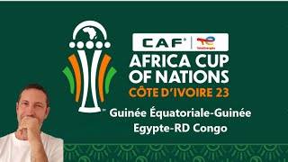 PRONOSTICS FOOT CAN 2024 Dimanche 28 Janvier Guinée ÉquatorialeGuinée EgypteRD Congo [upl. by Butterworth]