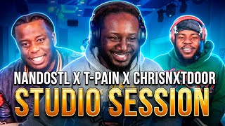 Chrisnxtdoor makes a INSANE dance track with TPain amp NandoSTL 🔥 FULL SESSION [upl. by Dnarud807]