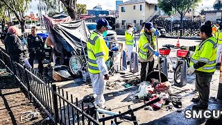 Weekly Cleanup Operations Persist in Venice Tackling Homeless Encampment Challenges [upl. by Marcell]