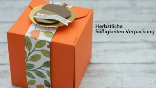 Herbstliche Süßigkeiten Verpackung mit Stampin Up [upl. by Yeffej129]