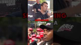 “KAMALA HARRIS” supporter second guessing his choice ❓❌✅charliekirk debate [upl. by Epp675]