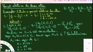 Geometria Analítica  Retas Posição relativa de duas retas exercício 2 Vídeo 15 [upl. by Acisse99]