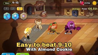 Cookierun Kingdom Easy to beat 910 with Almond Cookie [upl. by Dnalyar]