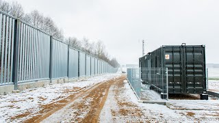 Pierwszy odcinek zapory elektronicznej na granicy polskobiałoruskiej gotowy [upl. by Anadal]