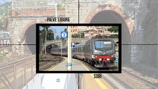 Qualche treno tra le stazioni di Pieve Ligure amp Sori [upl. by Kuska]