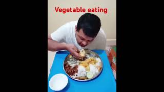 Vegetable sabji with rice eating Assamese style food eating [upl. by Iey2]