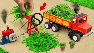 Diy diorama making mini grass chopping machine science project sancreator1 [upl. by Naujik]