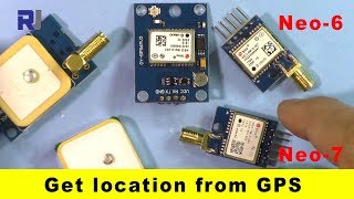 Extract GPS location in Arduino with Ublox Neo6 and Neo 7m GPS modules [upl. by Ailedua]