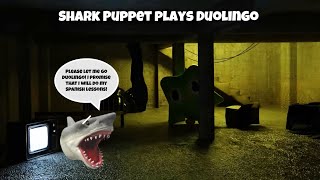 SB Movie Shark Puppet plays Duolingo [upl. by Benkley]