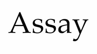 How to Pronounce Assay [upl. by Medarda]