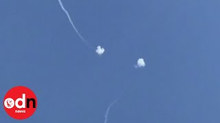 Israels Iron Dome missile defence system in action [upl. by Eymaj]