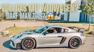 PORSCHE CAYMAN GT4 RS  Erste Fahrt mit 0 Km Neuwagen 😳 [upl. by Thedrick]