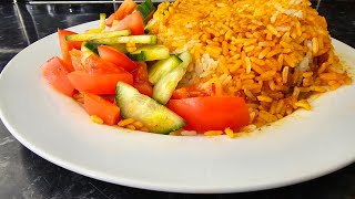 Spice Rice with tomatoes cucumber salad [upl. by Mattland923]