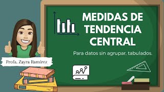 Medidas de tendencia central para datos sin agrupar Tabulados [upl. by Dyolf499]