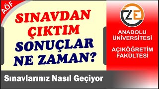 AÖF Sınav Soruları ve Sonuçlar Ne Zaman Açıklanır Sınavlarınız Nasıl Geçti [upl. by Gardel]