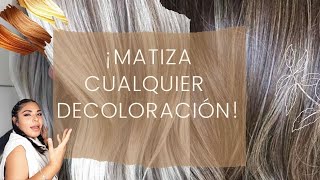 COMO MATIZAR CUALQUIER DECOLORACIÓN  ELIMINA AMARILLOS Y NARANJAS [upl. by Asecnarf]