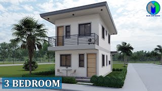 Two Storey House Design  3 bedrooms 45x85m [upl. by Rauscher]