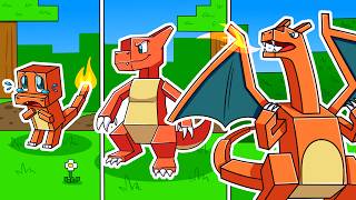 I Survived 100 DAYS as the FIRE POKEMON CHARMANDER in HARDCORE Minecraft [upl. by Lecroy]