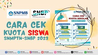 Panduan Cek Kuota Siswa SNMPTN  SNBP SNPMB 2023 [upl. by Nimocks134]