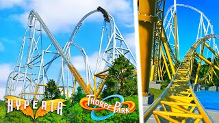 Thorpe Park HYPERIA POV  New for 2024 [upl. by Anoy]