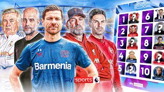 Ranking the 10 BEST managers in the world right now… 🔥  Saturday Social [upl. by Zavras]