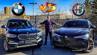 Is The Alfa Romeo Stelvio TI Sport better than BMW X3 Comparison [upl. by Peters]