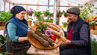 Lula Kebab  Traditional Azerbaijani Dish Cooking on Nature [upl. by Lucine726]