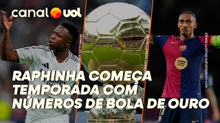 DEPOIS DE DECEPÇÃO COM VINI JR RAPHINHA COMEÇA TEMPORADA COM NÚMEROS DE BOLA DE OURO NO BARCELONA [upl. by Jeconiah802]