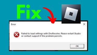 How To Fix Roblox Studio Failed To Load Settings With DnsResolve Please Restart Youtube Studio [upl. by Dranik]