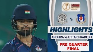 Syed Mushtaq Ali Trophy  Pre Quarter Final 2024 Full Highlights  Andhra vs Uttar Pradesh Highlight [upl. by Ahsiyk]