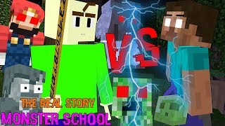 Monster School  Herobrines VS GRANNY  BALDIS  Mario  Slendrina HORROR  Minecraft Animation [upl. by Llirret]