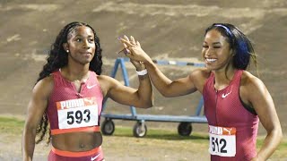 Wow ShellyAnn FraserPryce Runs A Blistering 1070 To Defeat Briana Williams In Epic 100m [upl. by Slyke]