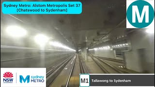 Sydney Metro Alstom Metropolis Set 37 Chatswood to Sydenham [upl. by Alieka]