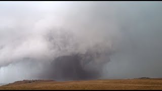 HUGE wedge tornado near Tescott Kansas Dominator 3 intercepts early [upl. by Ennayhs]