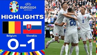 Belgio  Slovacchia 01 gol e highlights euro 2024 [upl. by Ylebmik375]