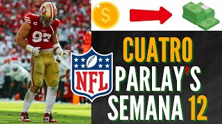 ¡Descubre LAS 12 MEJORES APUESTAS de la SEMANA 12 de la NFL [upl. by Ahsiekam22]