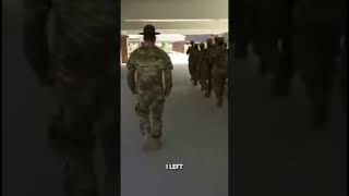 Drill Sergeant singing I Left My Home with Lyrics shorts military talent wholesome [upl. by Nonna]