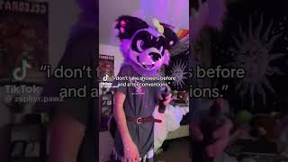 How can ppl even go that long 😭 furry furries fursuit viral tiktokfypshortsantizoo fursona [upl. by Bonne601]